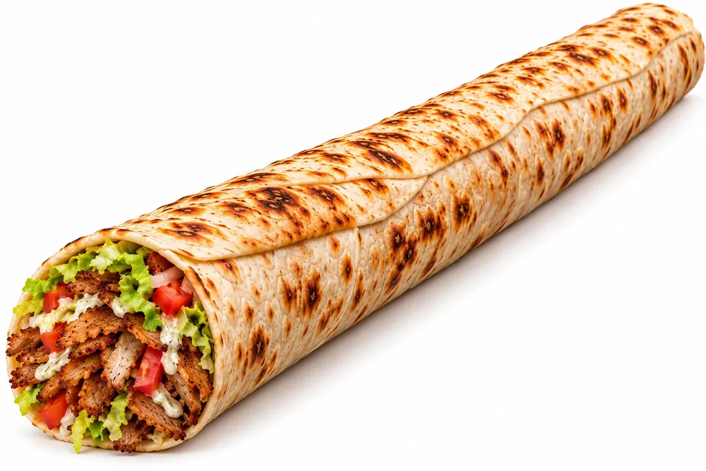 Mega durum classique (gyros + crudités)