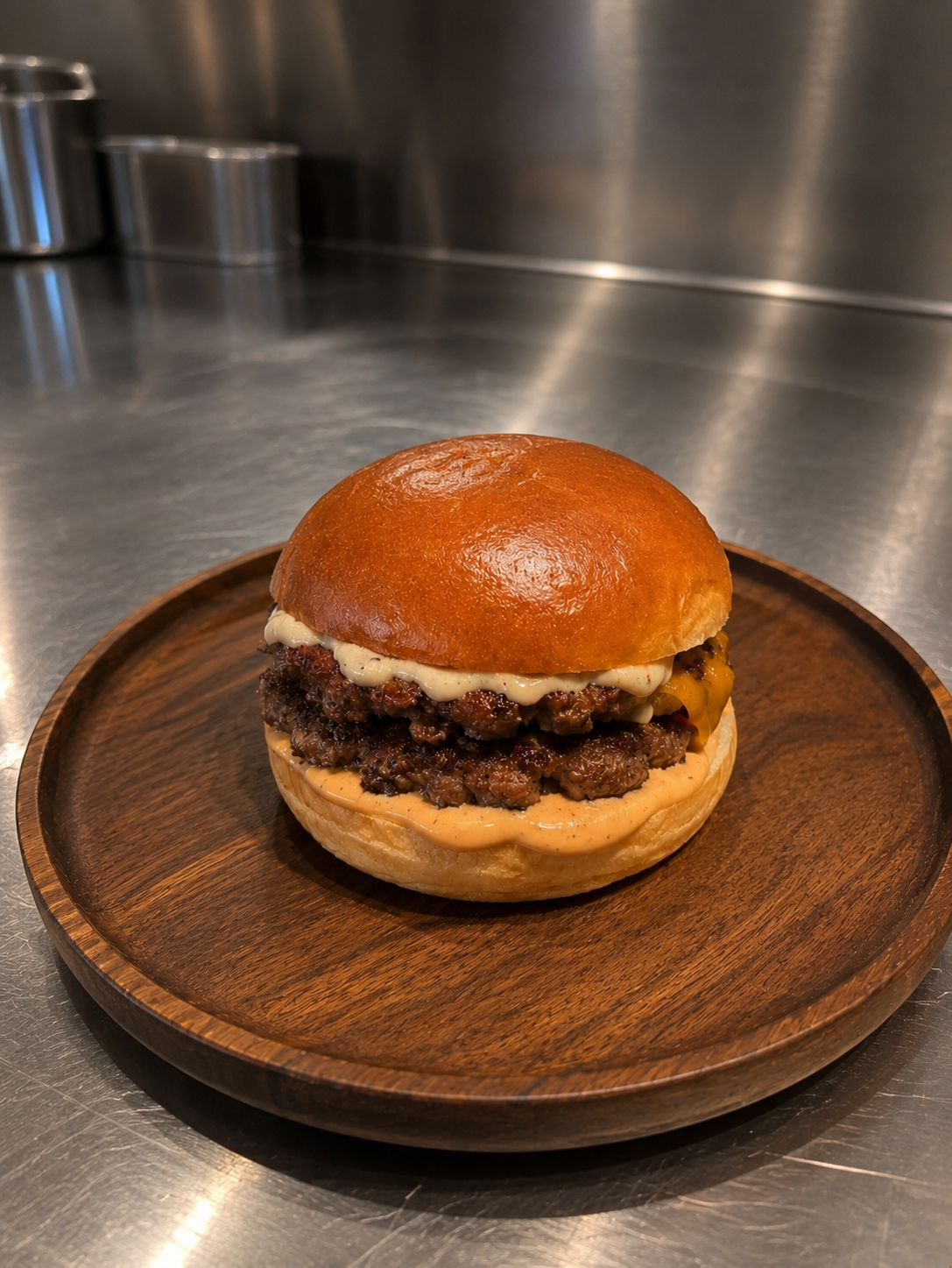 Burger caviar daubergine