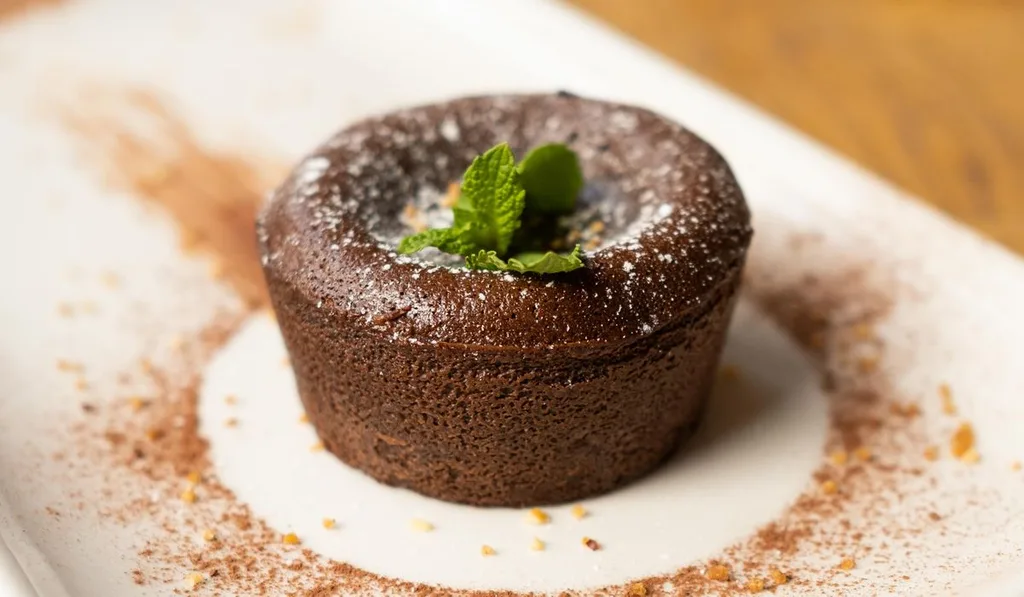 Fondant au chocolat et glace vanille