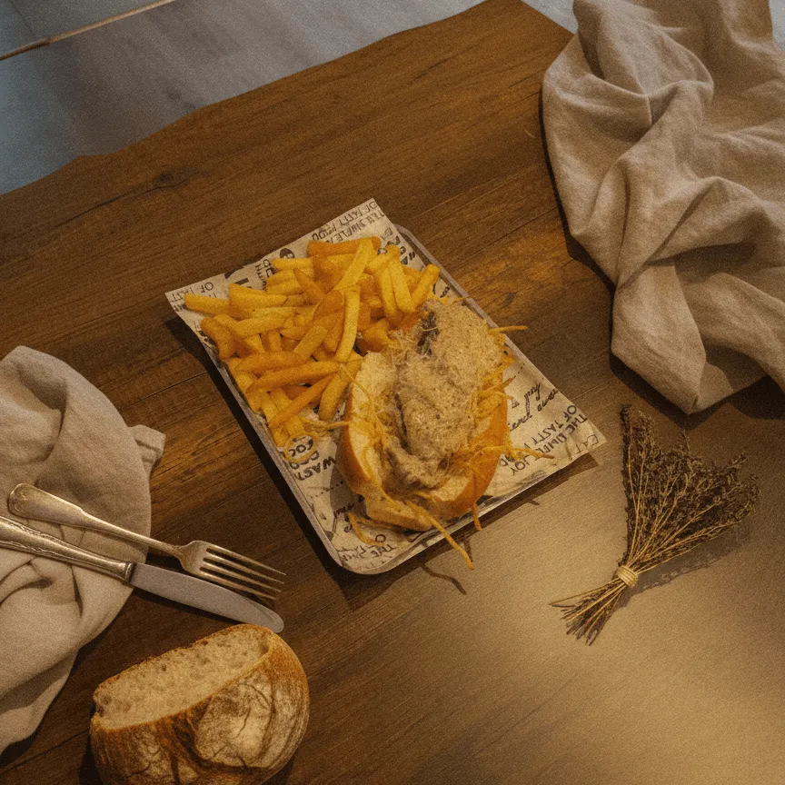 Brioche steak creme truffe