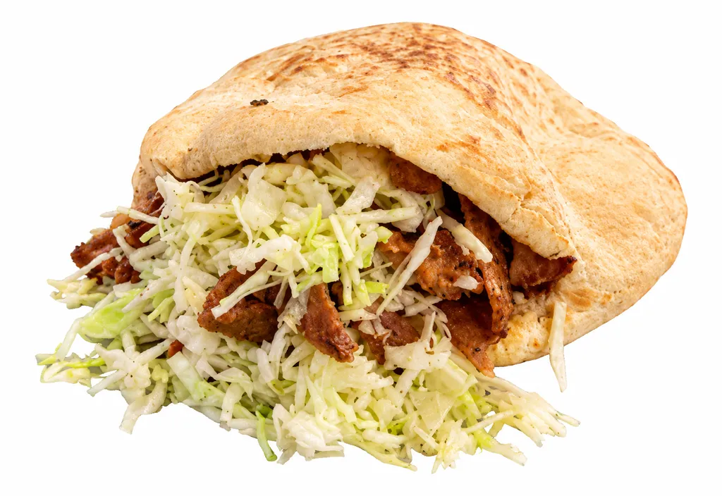 Pita moyenne classique (gyros + crudités)