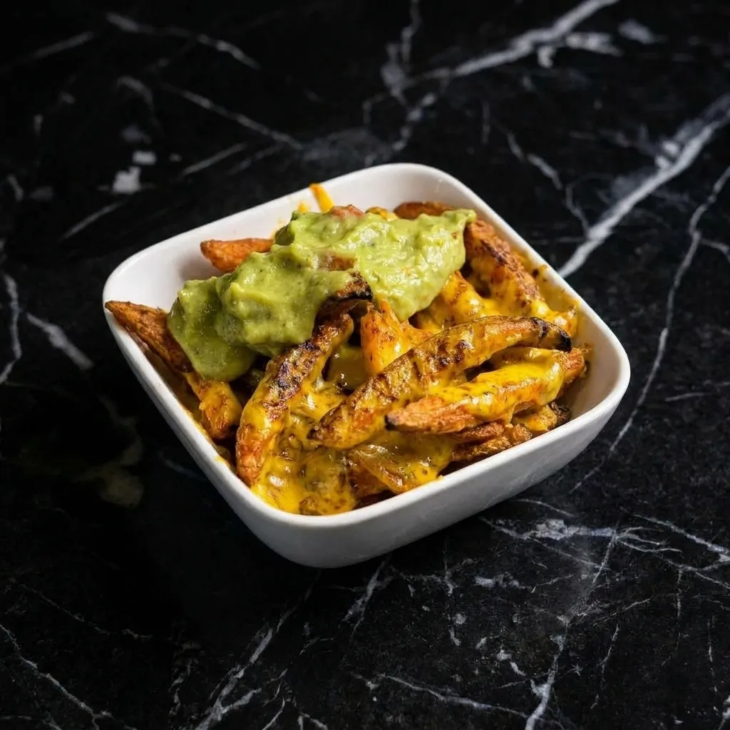 Frites cheddar & Guacamole