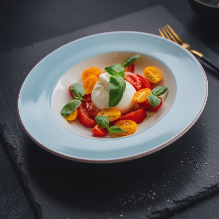 TRIO DI POMODORI E BURRATA