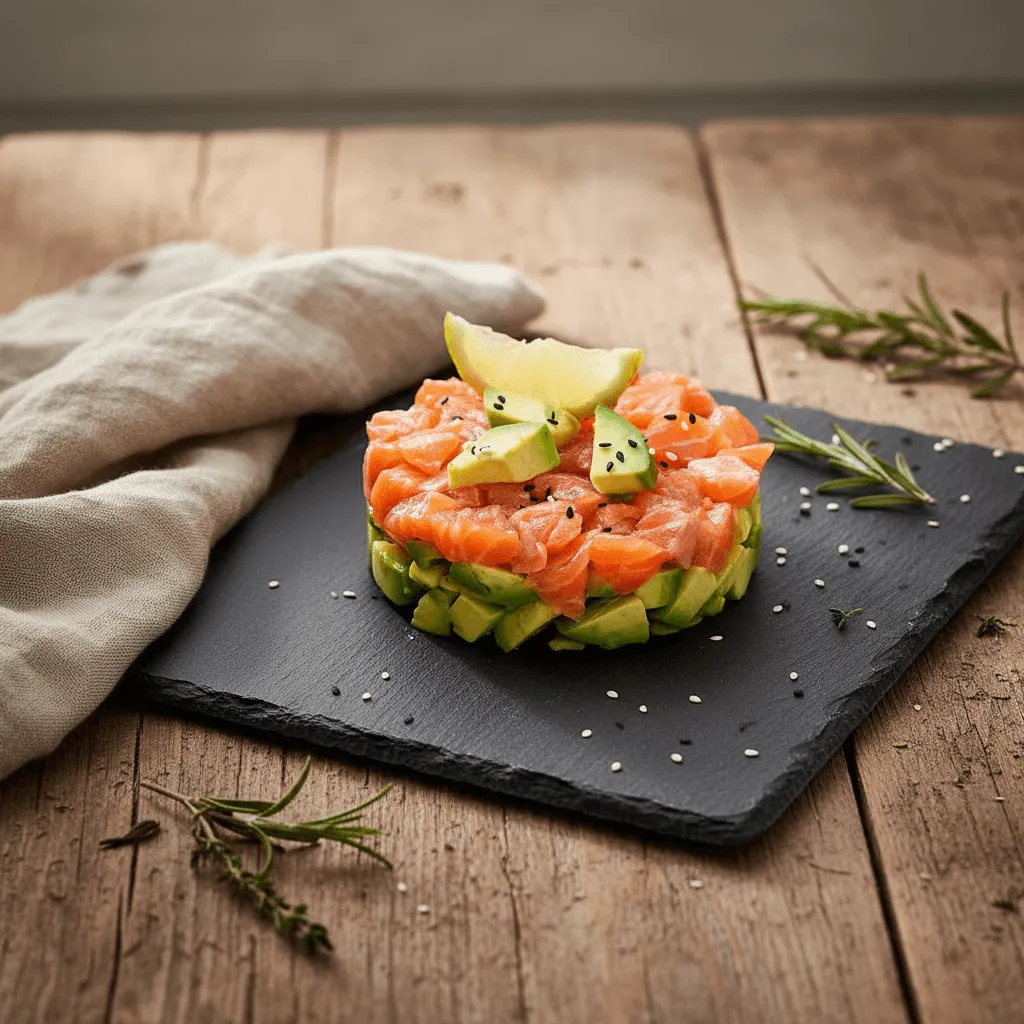 Tartare de saumon frais