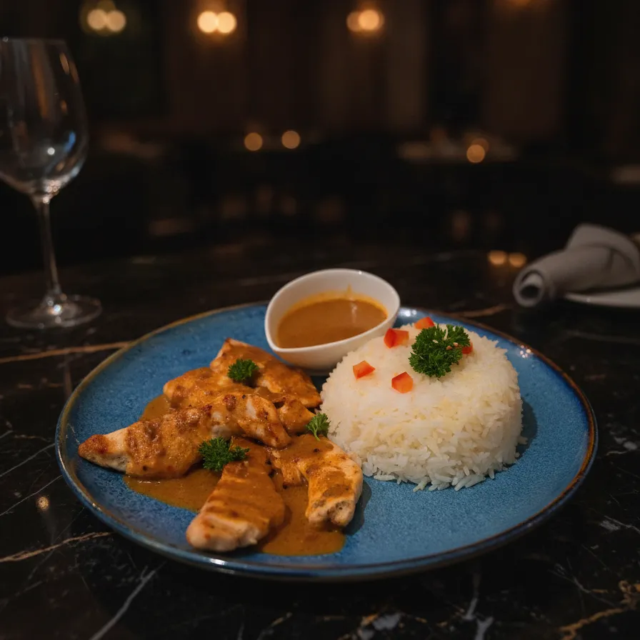 Filet de Poulet Grillé Sauce Cacahuètes