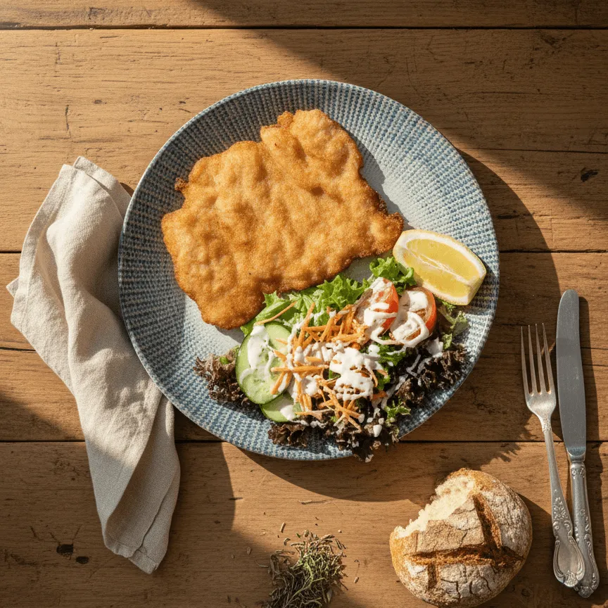 Escalope de poulet panée