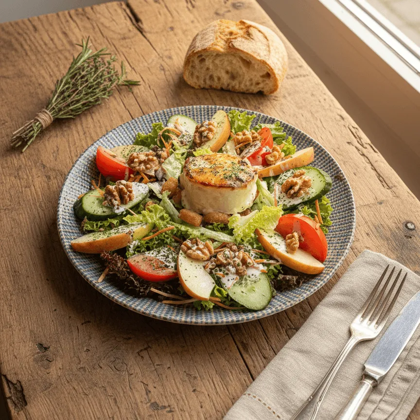 Salade de chèvre chaud