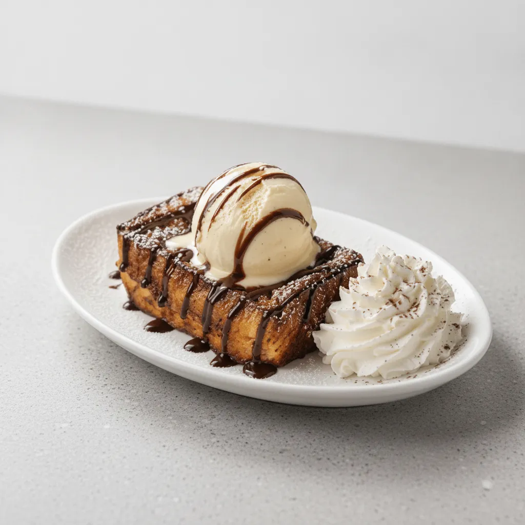 Brioche perdue glace et chocolat