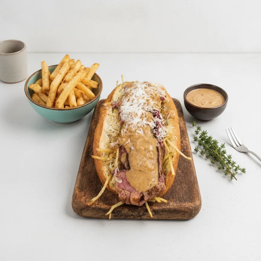 Brioche steak creme truffe