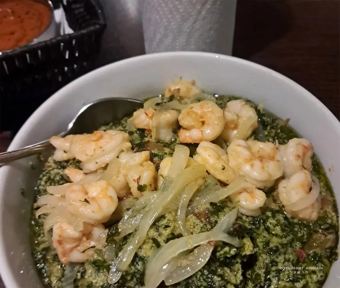 Ndolé aux crevettes