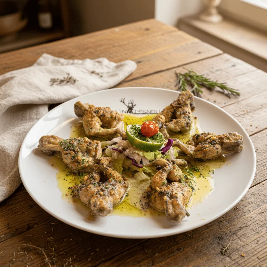 cuisses de grenouilles rôties sauce beurre à l ail
